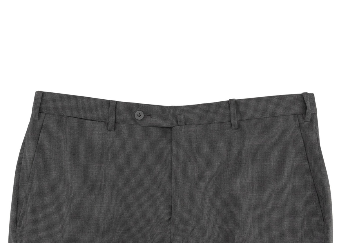 $6550 ISAIA NAPOLI "Capri" Charcoal Gray Suit Hand-Sewn Fine Wool Micro Checks