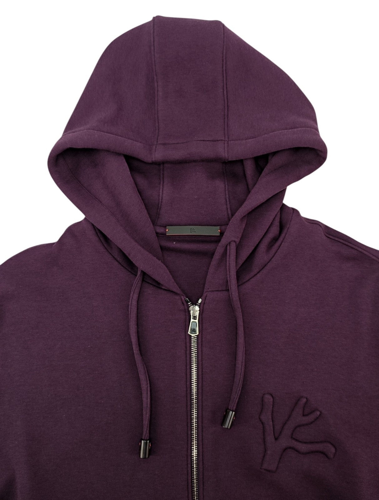 $1850 ISAIA NAPOLI Purple Zip Track Jacket Jogging Jersey Cotton - Cashmere