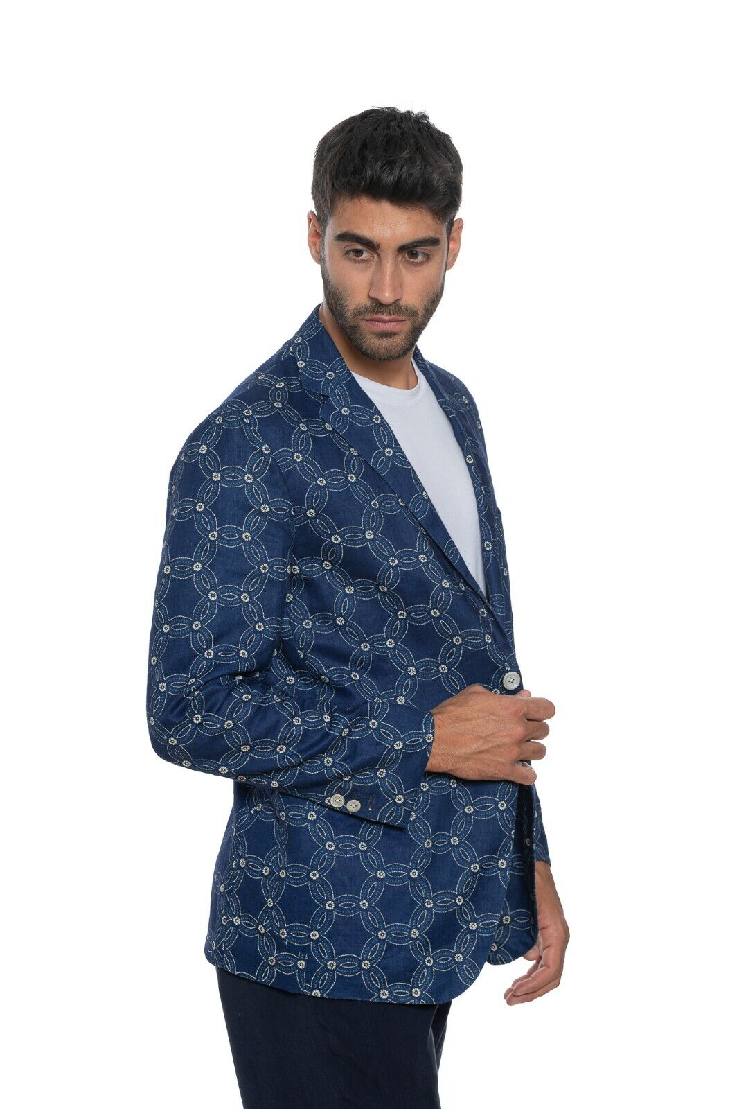 2290$ BELVEST Jacket Blue Hemp Ultra Light Natural Indigo Dye 40 US / 50 EU 8R
