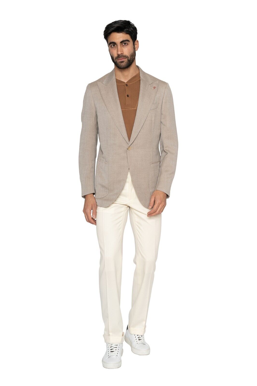 $5400 ISAIA NAPOLI Tan Jacket Sport Coat Cashmere / Silk / 40 US / 50 EU 8R
