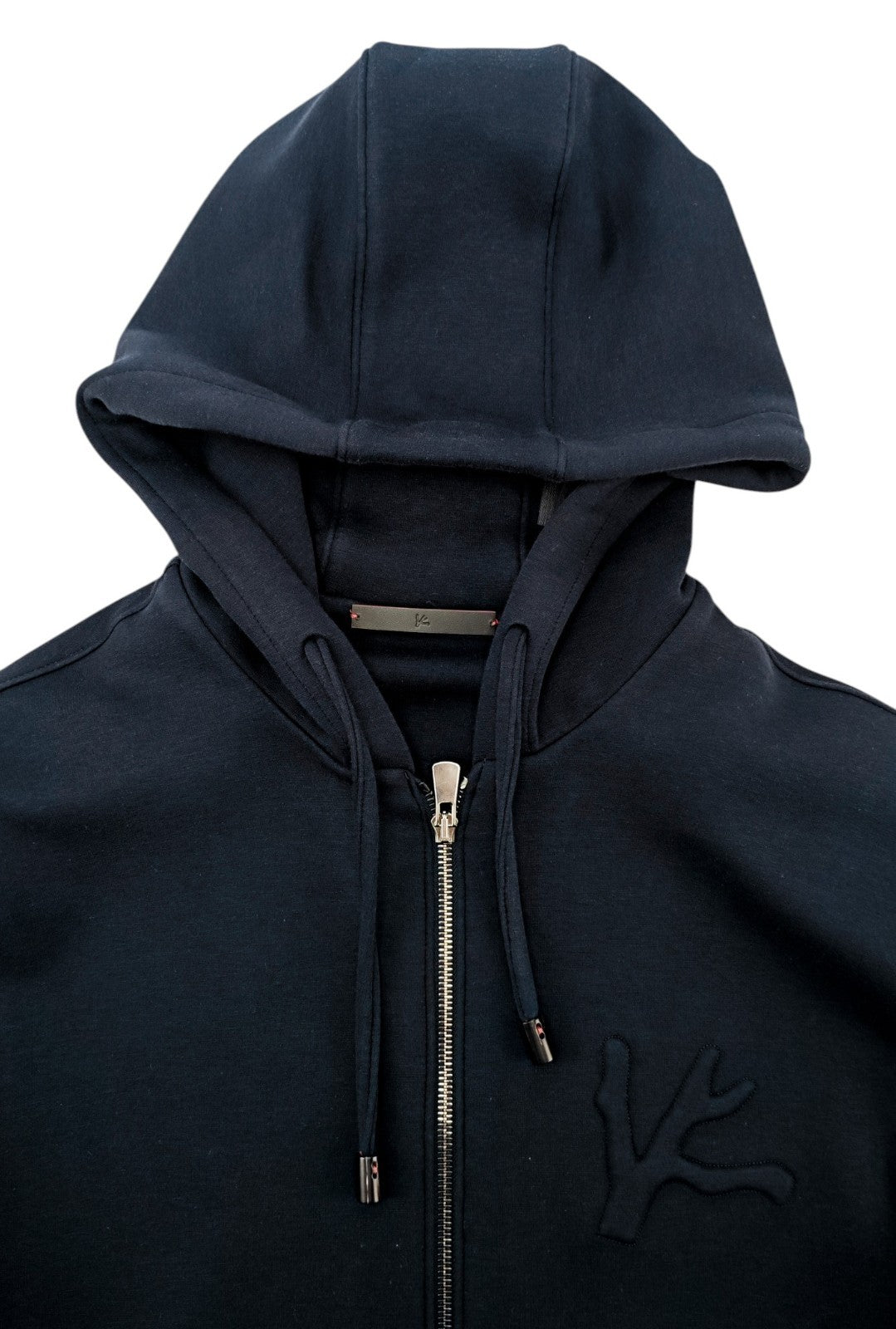 $1850 ISAIA NAPOLI Blue Navy Zip Track Jacket Jogging Jersey Cotton - Cashmere