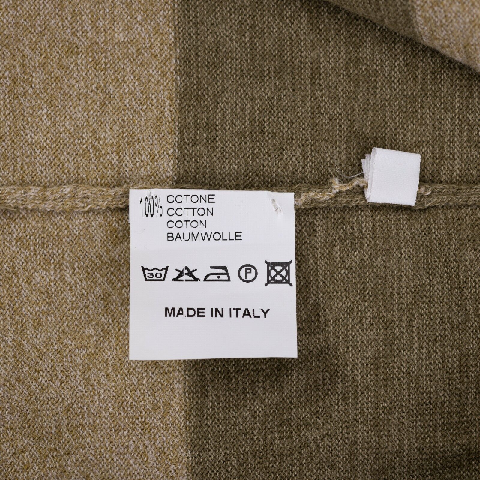 Luxury Knitwear FIORONI CASHMERE by Attolini Sweater Striped Cotton 40 US 50 EU