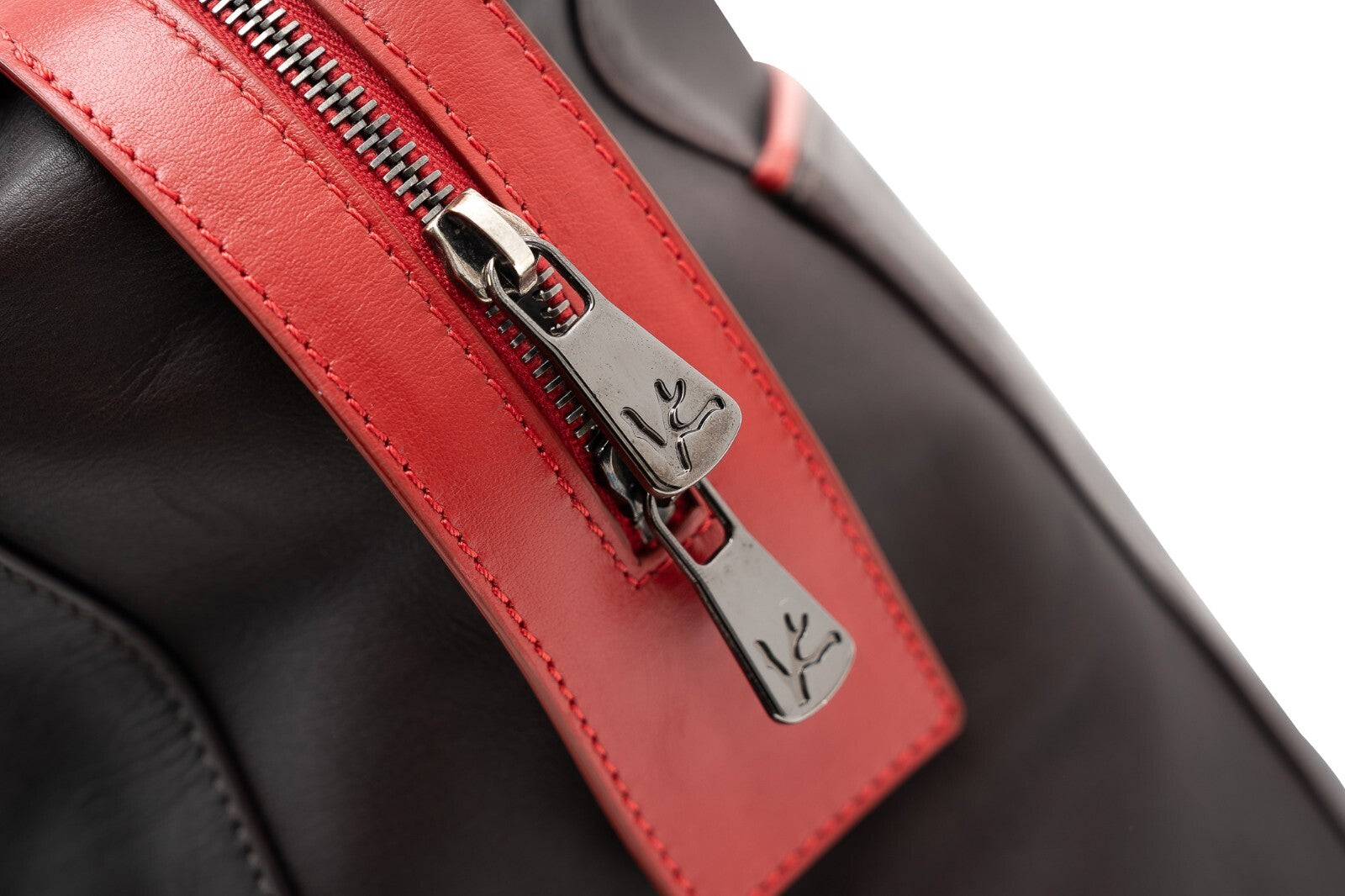$2500 ISAIA NAPOLI Moro Backpack Travel Bag Weekender Bag Leather Lambskin