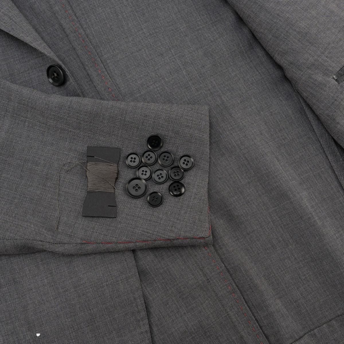 $6600 ISAIA NAPOLI "Capri" Gray Suit Fine Wool 4 Season 46 US / 56 EU 7R