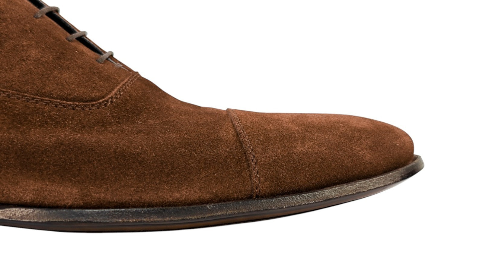 950$ TESTONI " Portonovo " Oxford Shoes Suede Espresso 8 UK / 9 US / 42 IT