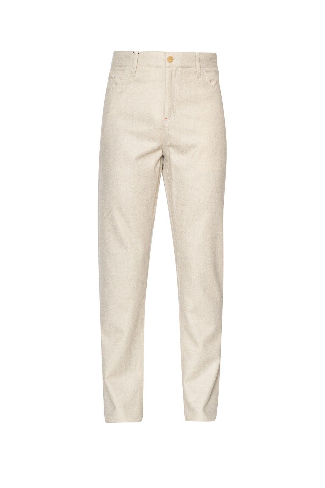 1050$ ISAIA NAPOLI Beige Trousers Sartorial Pant 5 Pockets Wool