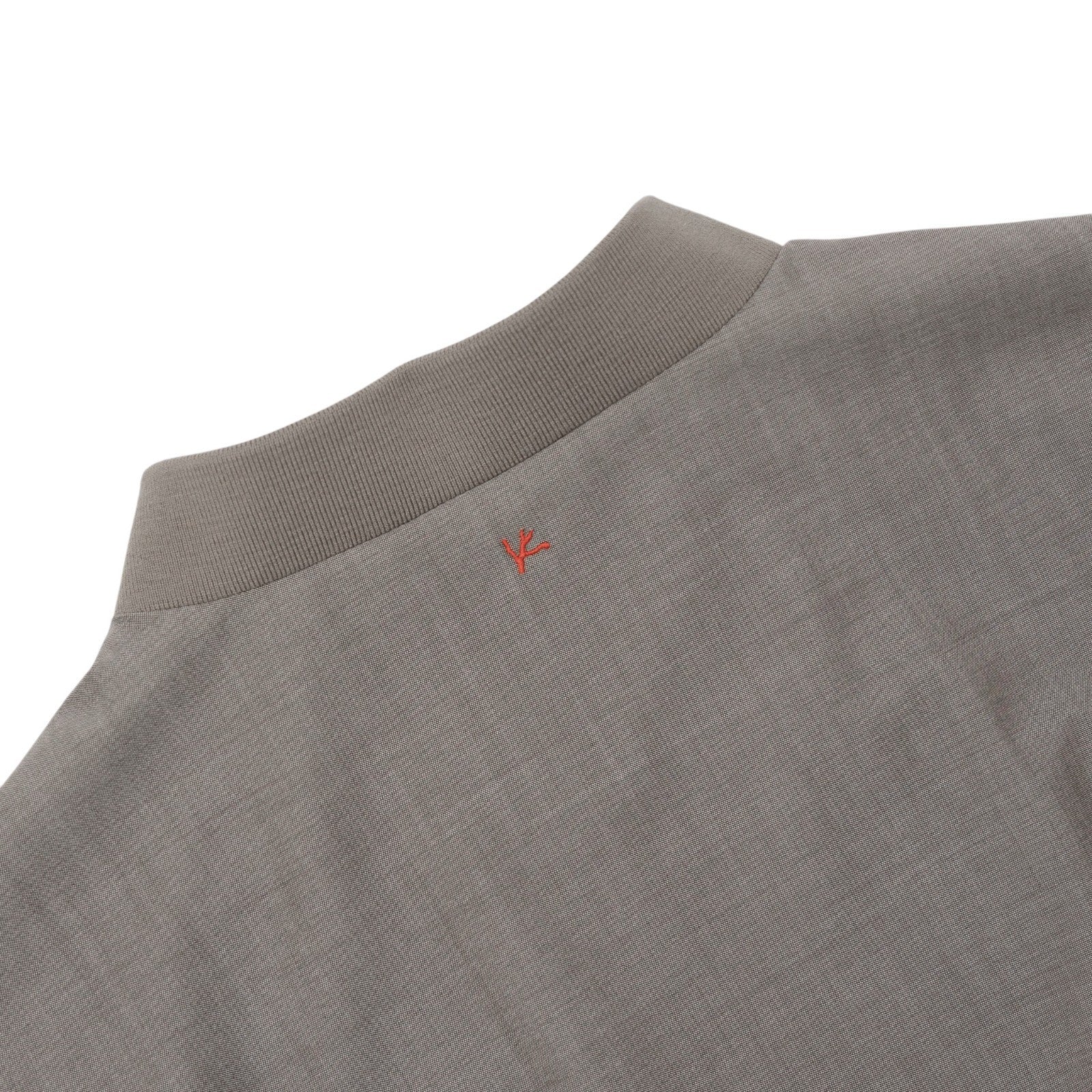 $3200 ISAIA NAPOLI Varsity Bomber Jacket Gray Techno Wool 44 US / 54 EU