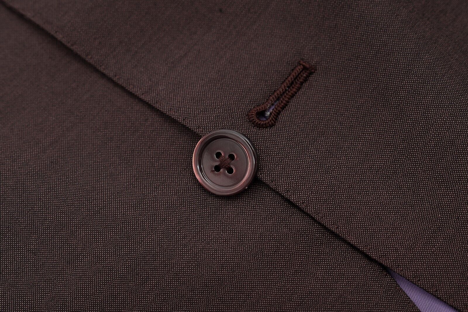 $6200 ISAIA NAPOLI Brown Hand-Sewn Solid Suit Fine Wool / Mohair Drop 7 Regular