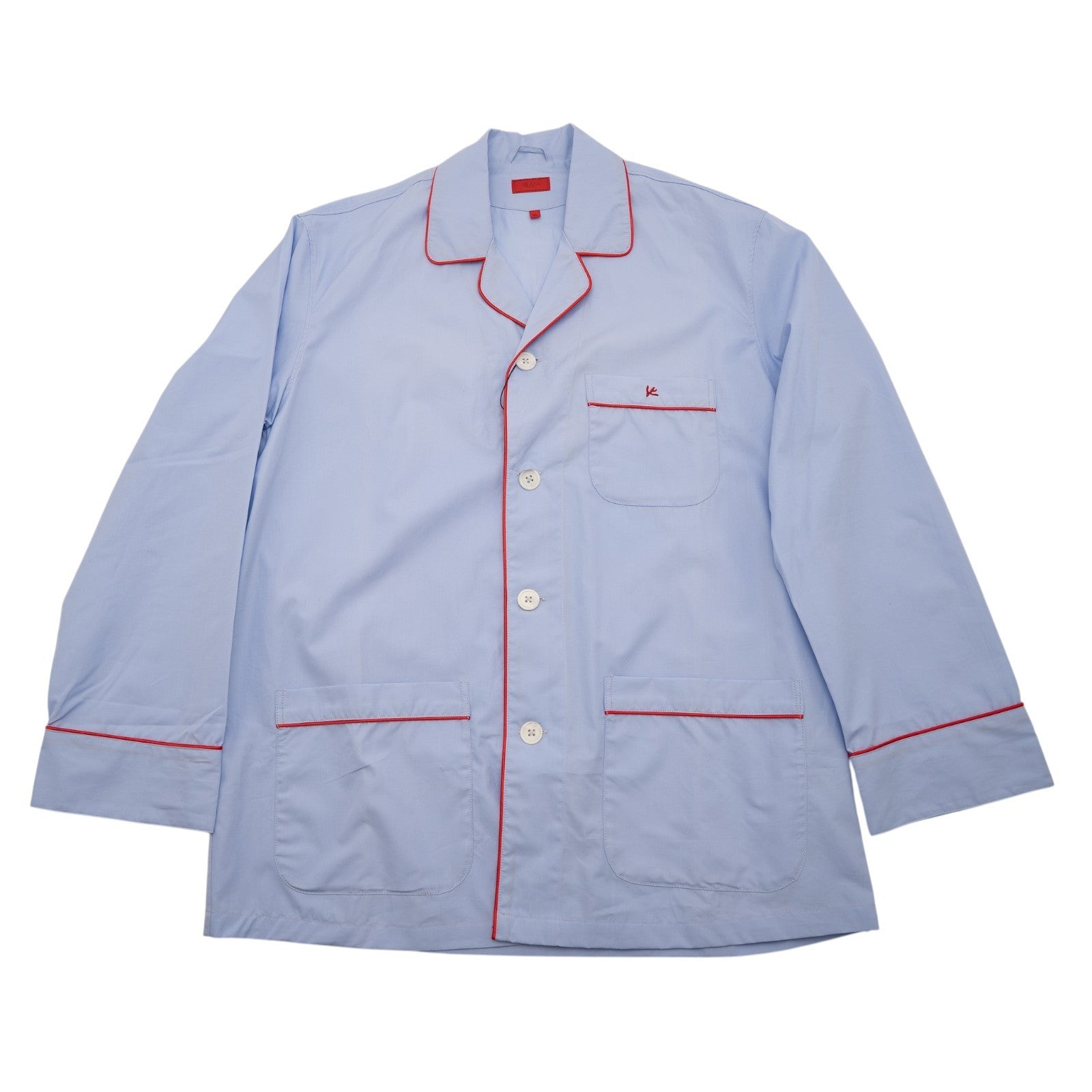 $2250 ISAIA NAPOLI Light Blue Pajama Sleeping Set Drawstring Pant Fine Cotton