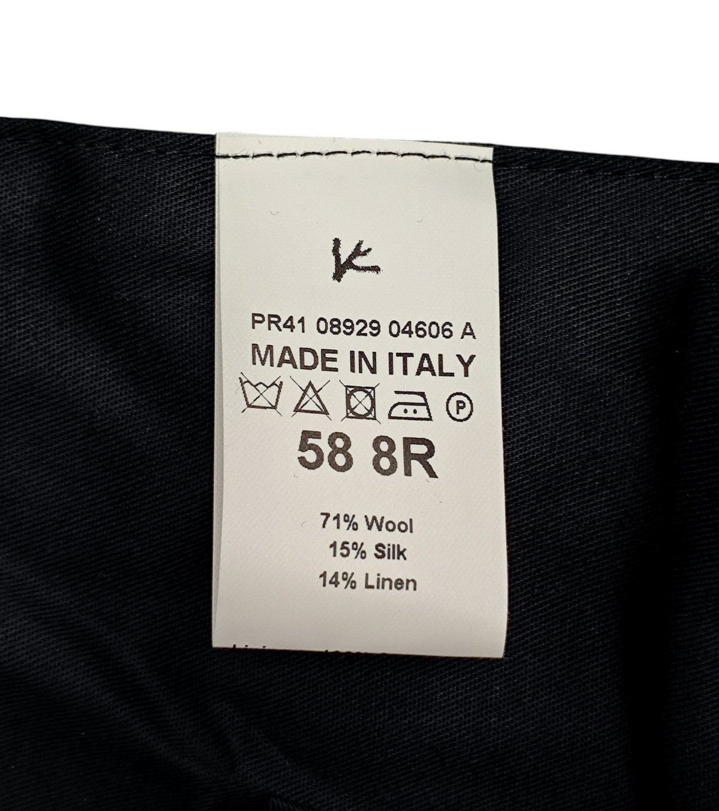 1550$ ISAIA Hand-Sewn Tapered Dress Pant Wool Linen Silk 42 US / 58 EU 8R