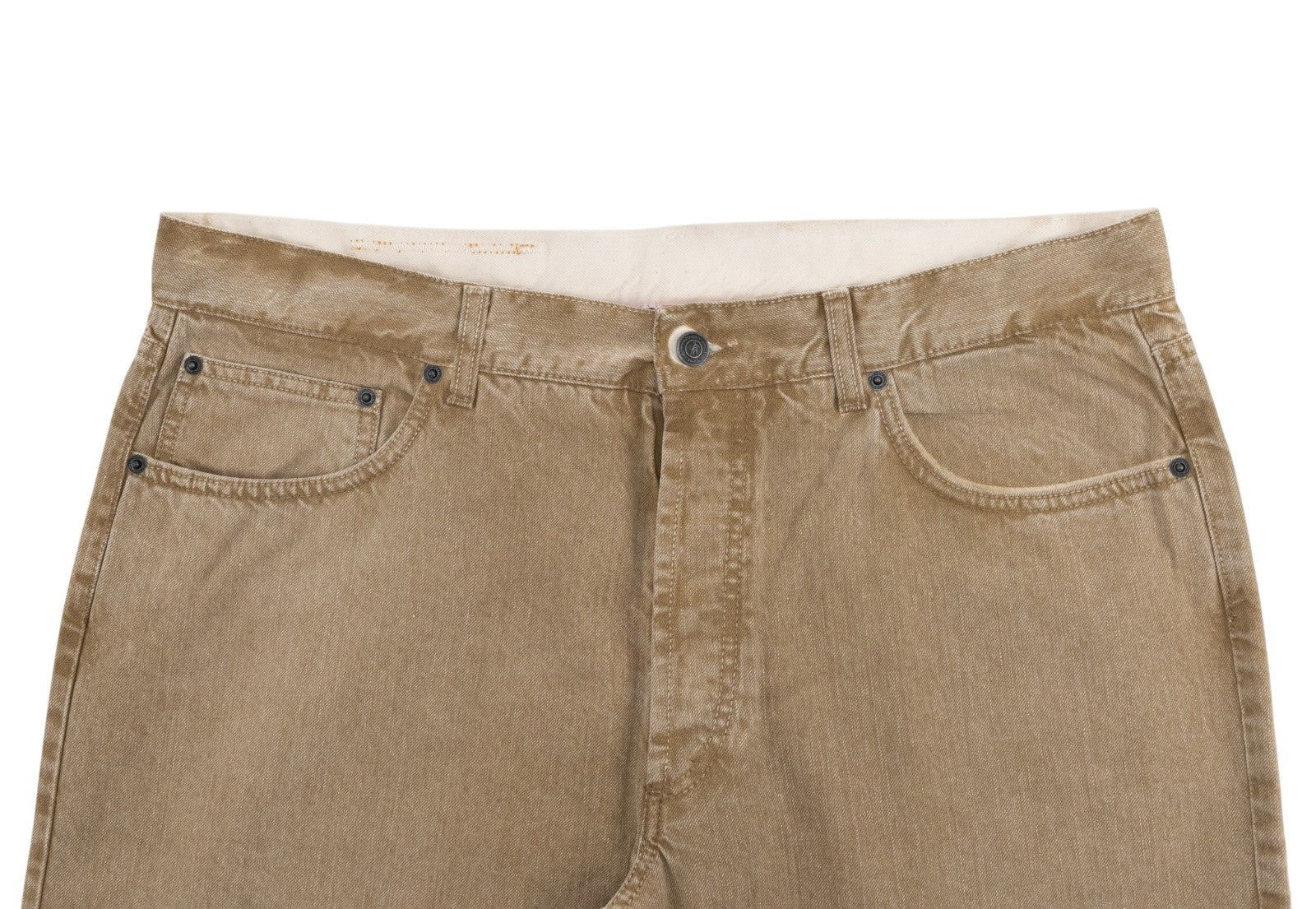 850$ ETRO MILANO Washed Beige Denim Cotton Jeans Pant Relaxed Fit 40 US / 56 EU