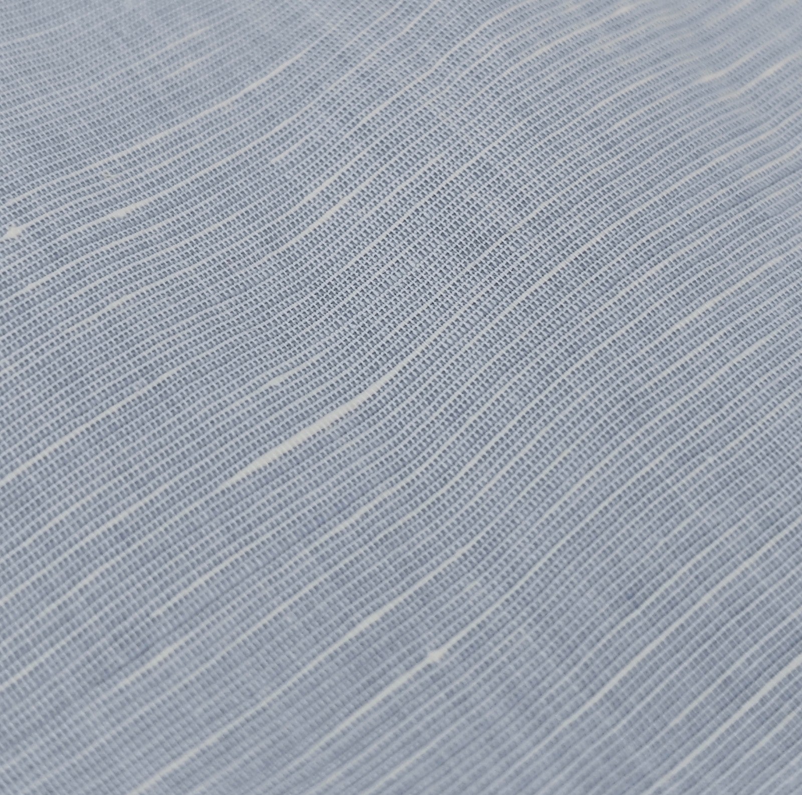 765$ ISAIA NAPOLI "Mix" Light Blue Dress Shirt Hand-Sewn Cotton Linen 18 - 45