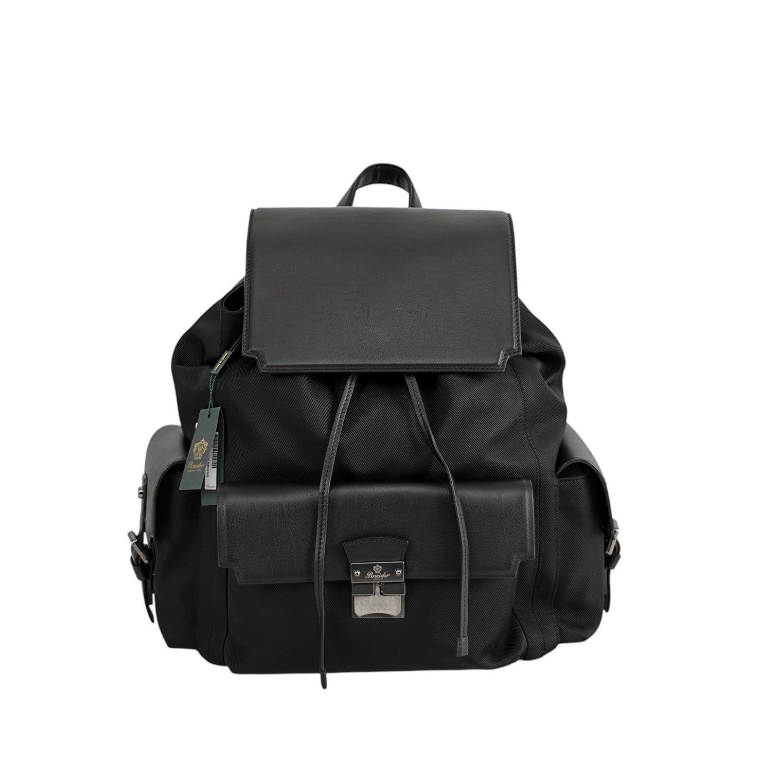 1950$ PINEIDER FIRENZE 1774 Leather Multiple Backpack Black