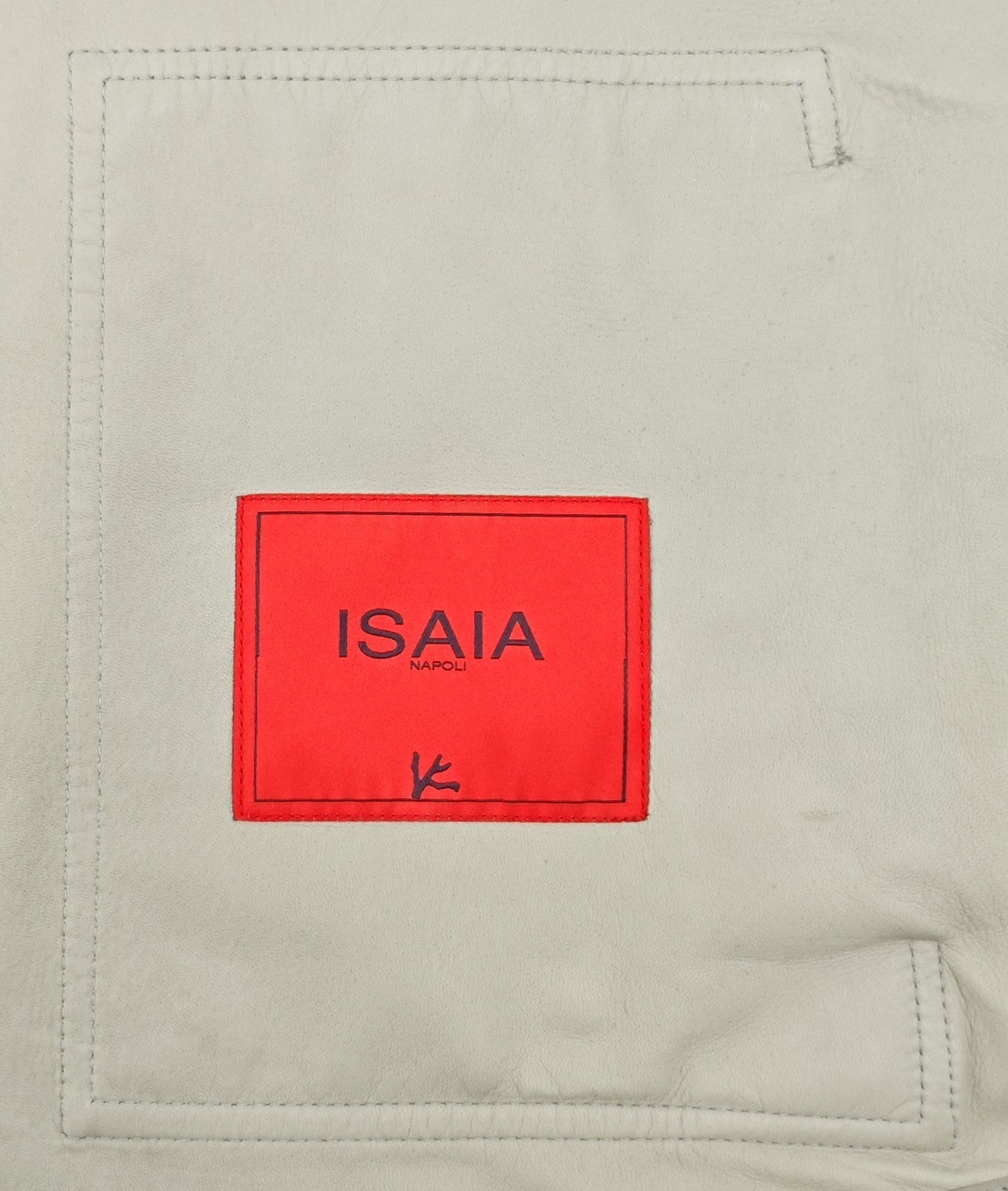 5500$ ISAIA NAPOLI Ice Gray Overshirt Jacket 100% Suede Lambskin Leather