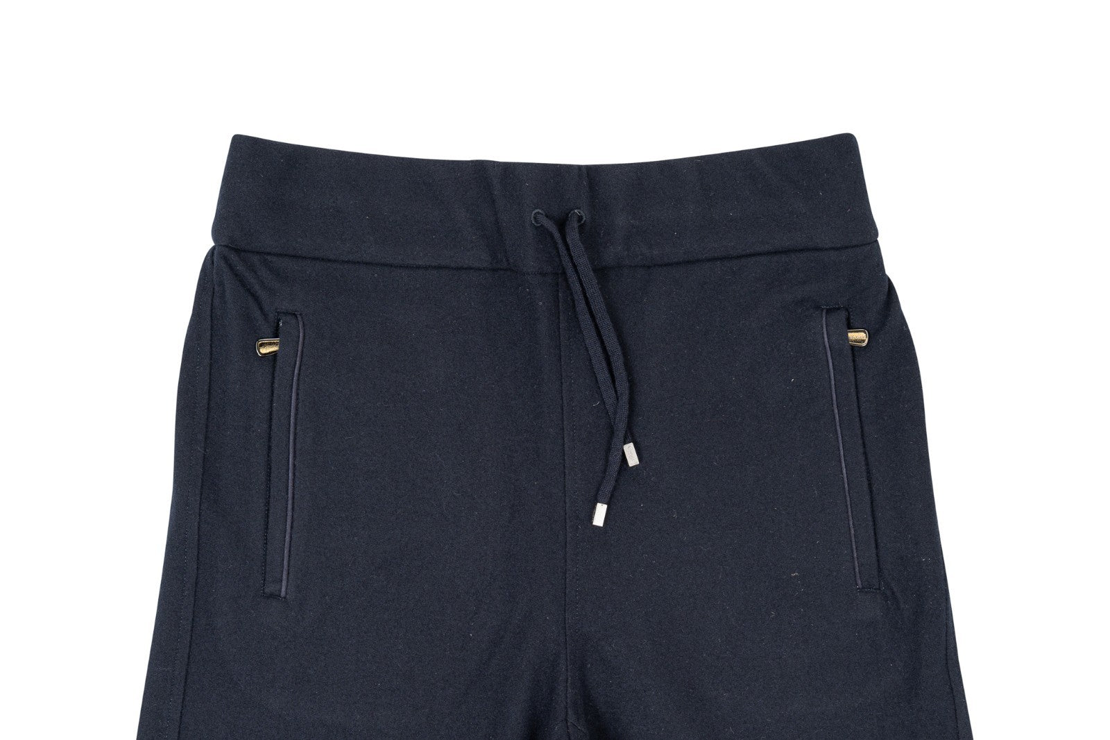 $2600 RUBINACCI Blue Tracksuit LORO PIANA Wool Cashmere + Leather Details