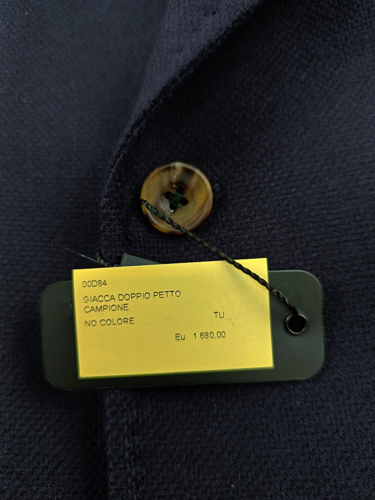 $1930 RUBINACCI Blue Double Breasted Jacket Sport Coat Wool Cashmere 40 US 50 EU