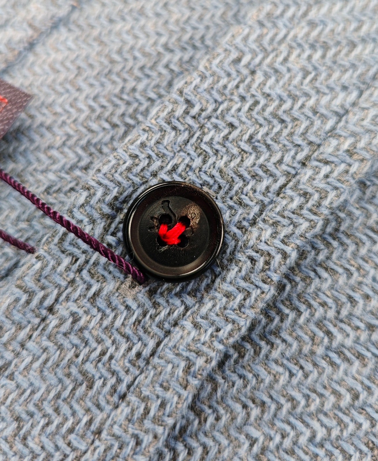 $3400 ISAIA NAPOLI Blue Hand-Sewn Knit Overshirt Jacket 100% Cashmere Size L