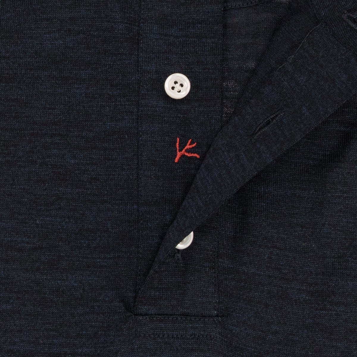 850$ ISAIA NAPOLI Dark Blue Polo 100% Linen Jersey Size M - Made in Italy