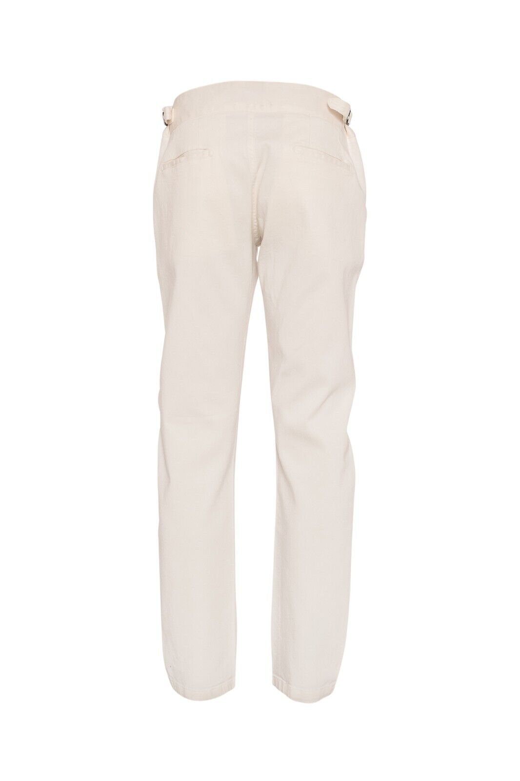 690$ ISAIA NAPOLI "CASALNUOVO" Trouser White Denim Jeans Trouser Pant Cotton