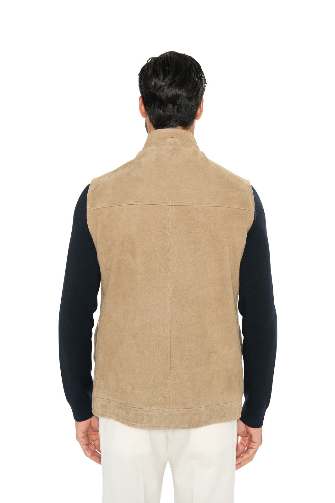 4800$ ISAIA NAPOLI Beige Field Jacket Coat Suede Lambskin Leather 40 US 50 EU