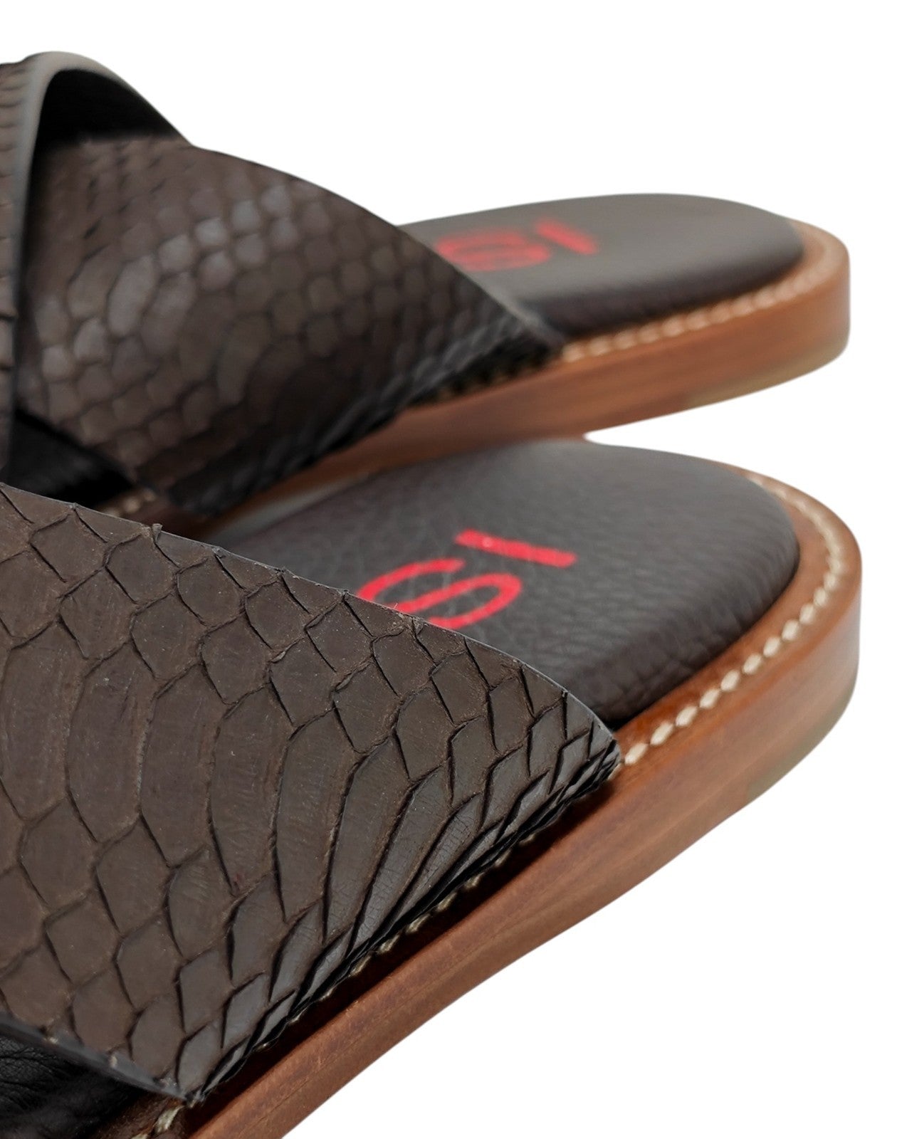1200$ ISAIA NAPOLI Sandal Shoes Python Leather Handmade 9 UK - 10 US - 43 IT