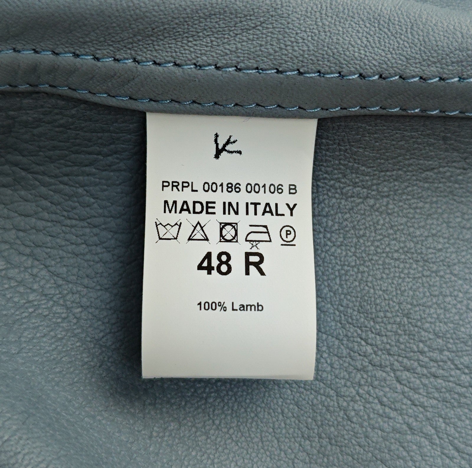 5500$ ISAIA Blue off Overshirt Jacket 100% Suede Lambskin Leather 38 US / 48 EU