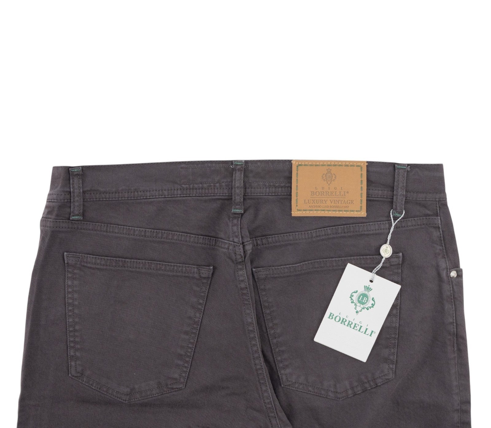 415$ LUIGI BORRELLI NAPOLI Washed Plum Denim Jeans Pant Cotton 36 US / 52 EU