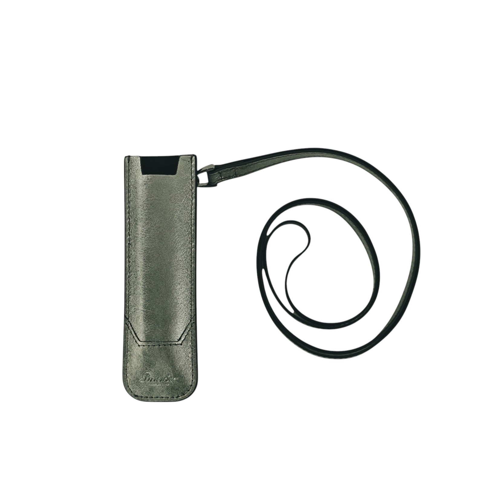 150$ PINEIDER FIRENZE 1774 "Metro Smooth" Pen Holder Calf Laminated Silver