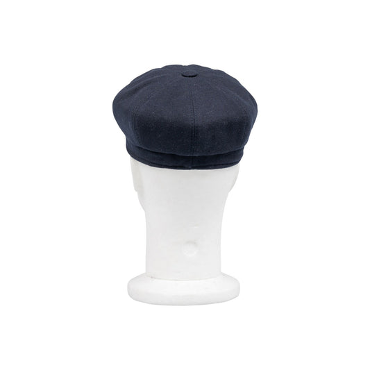 $240 RUBINACCI NAPOLI Blue Navy Hat Fisherman Cap Flat Cap Wool