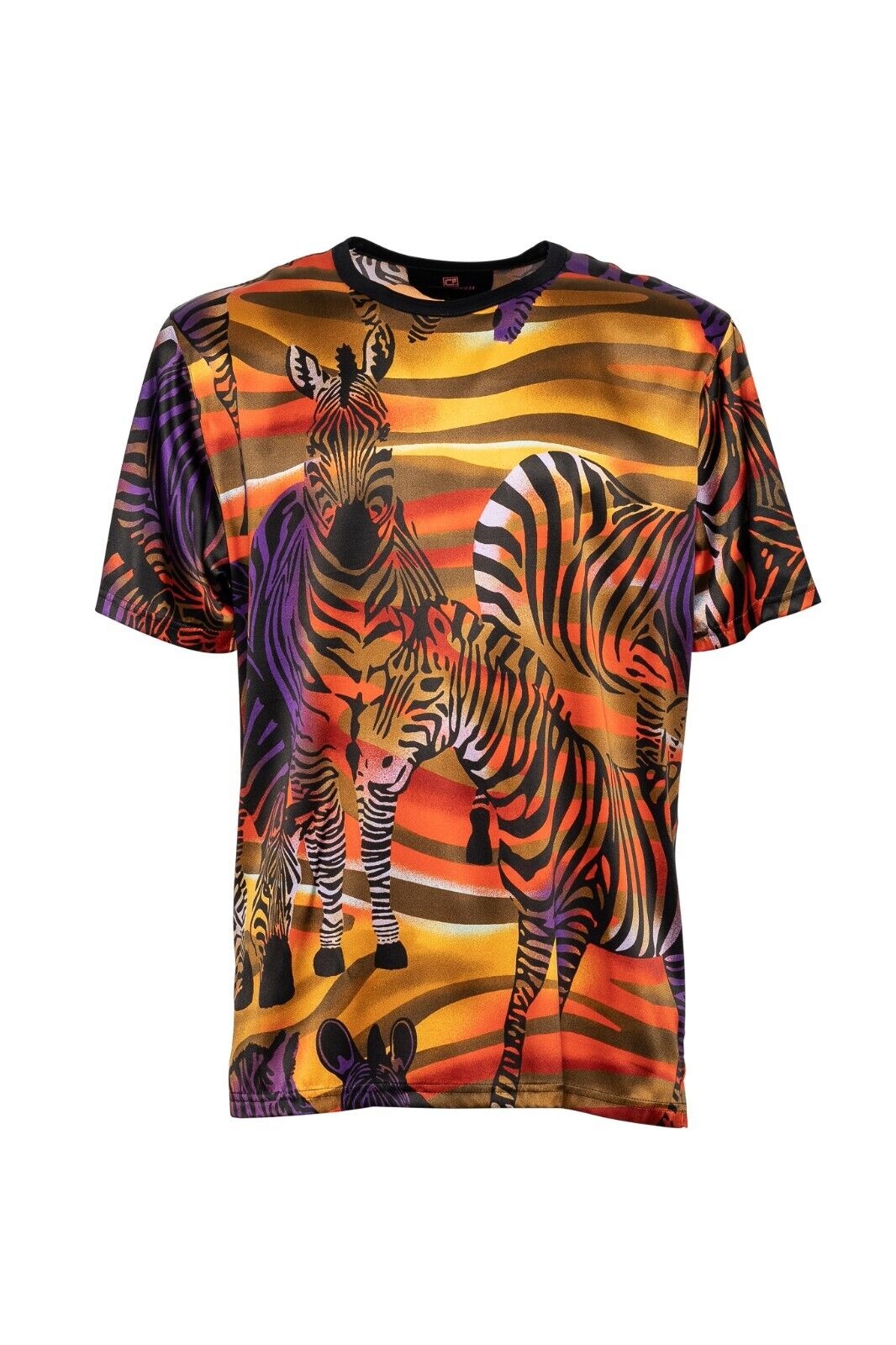 750$ LUXURY FABIO CAVIGLIA T-Shirt "SAVANNAH" 100% Silk COMO STRETCH Size L