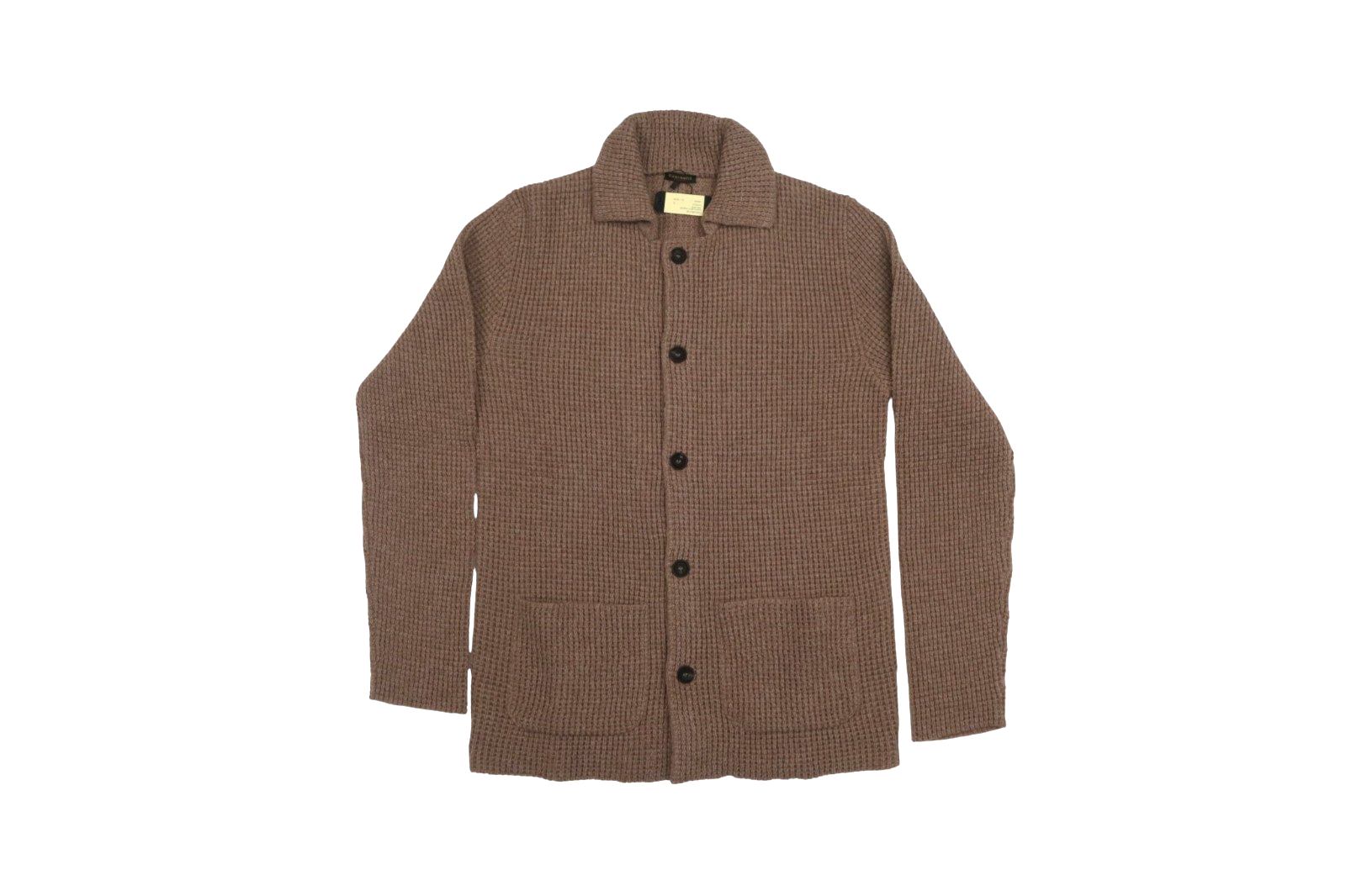 $1750 RUBINACCI NAPOLI Cardigan Jacket 100% Ribbed Cashmere Brown 40 US / 50 EU