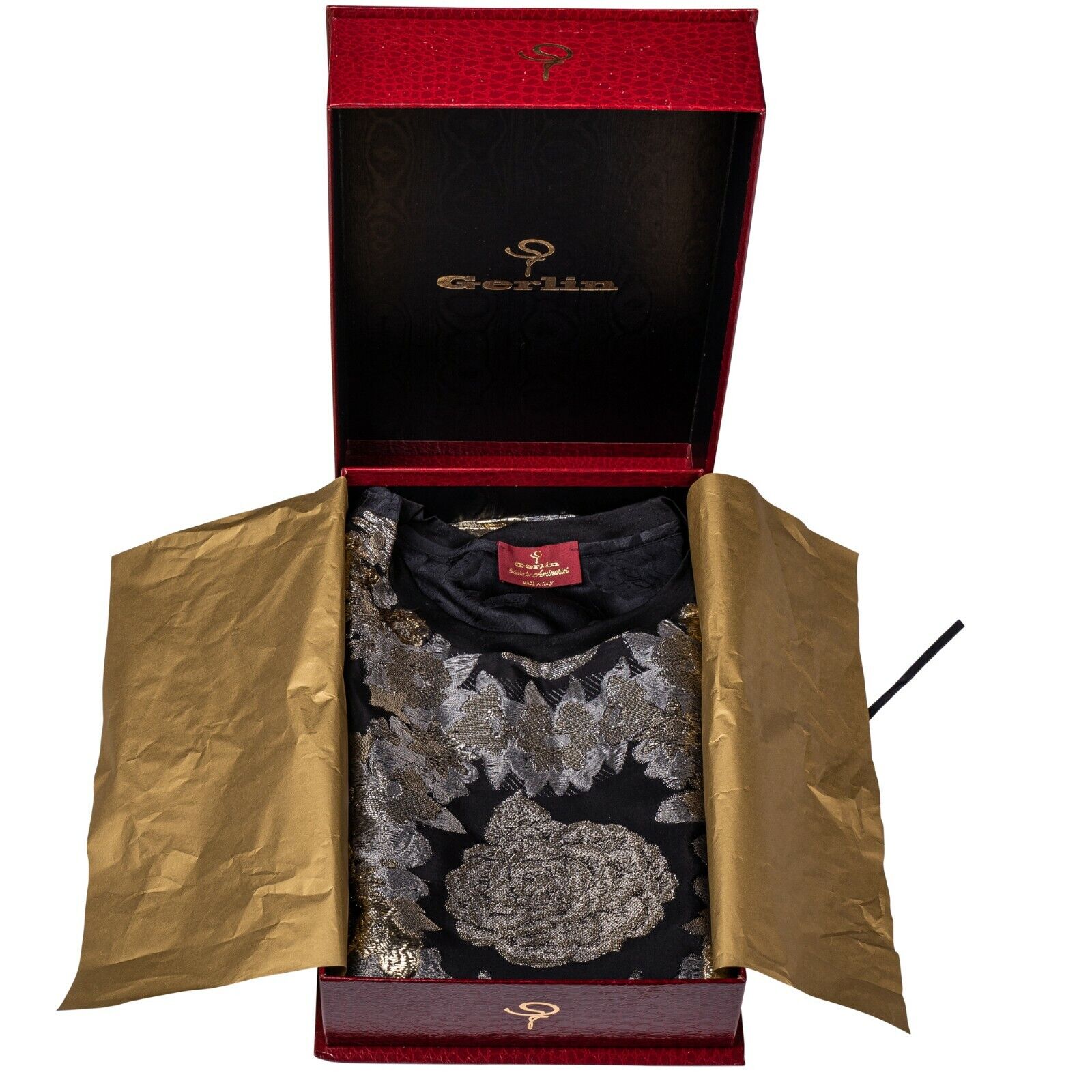LUXURY 2900$ GERLIN T-Shirt REAL GOLD THREADS 24 karat 100% Silk -  ZILLI