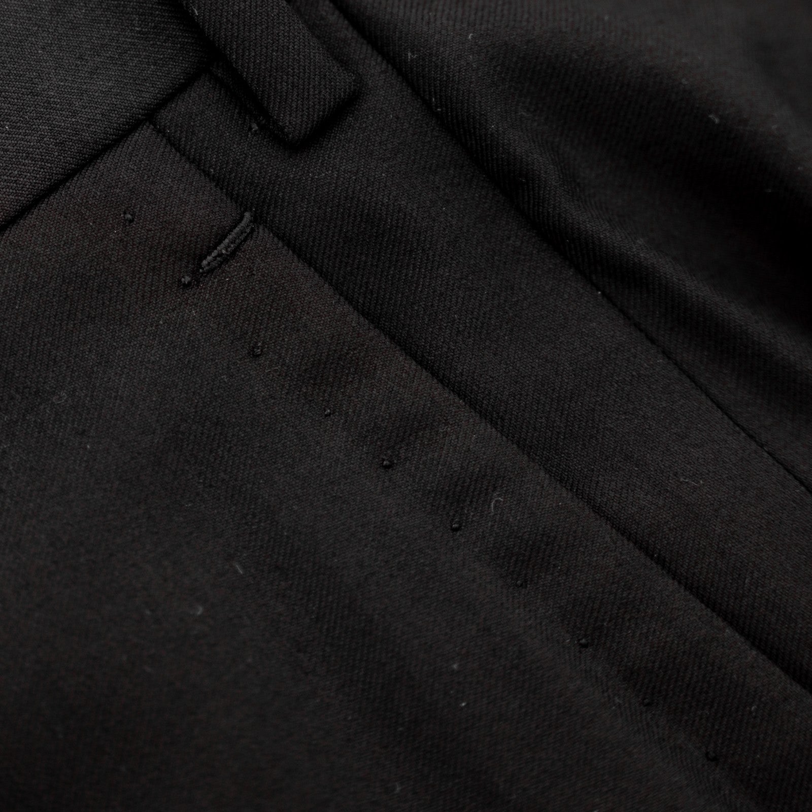 1680$ ISAIA NAPOLI Hand-Sewn Tapered Dress Pant Fine Wool Black 40 US / 56 EU 7R