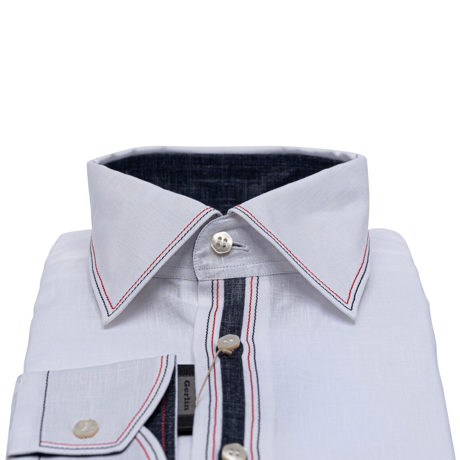 690$ LUXURY GERLIN Shirt White SUPRALUX ALUMO Cotton 16 - 41 4AM BIJAN