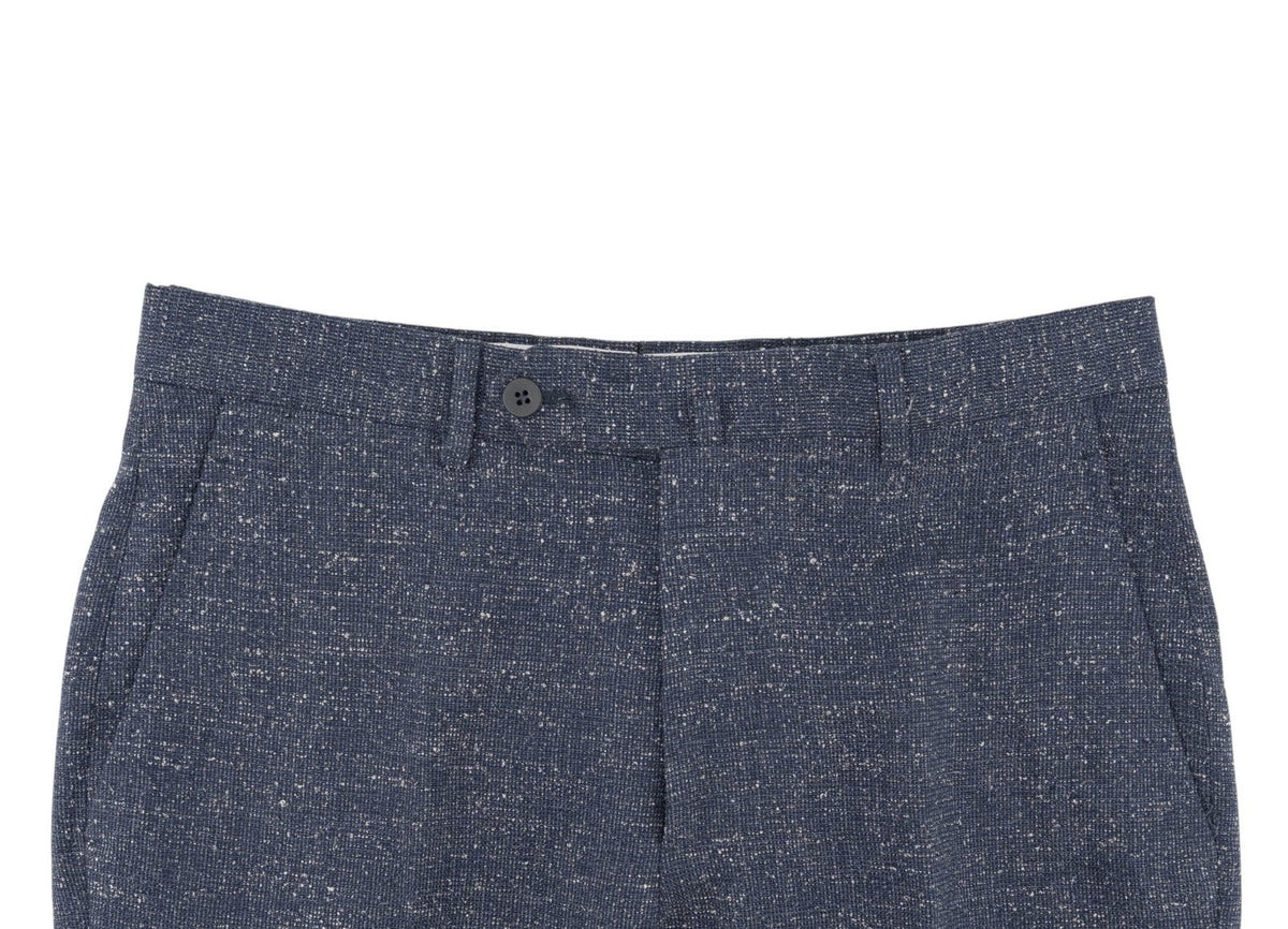 $6300 ISAIA NAPOLI "Capri" Blue Suit Bouclè Linen / Cotton 36 US / 46 EU 8R