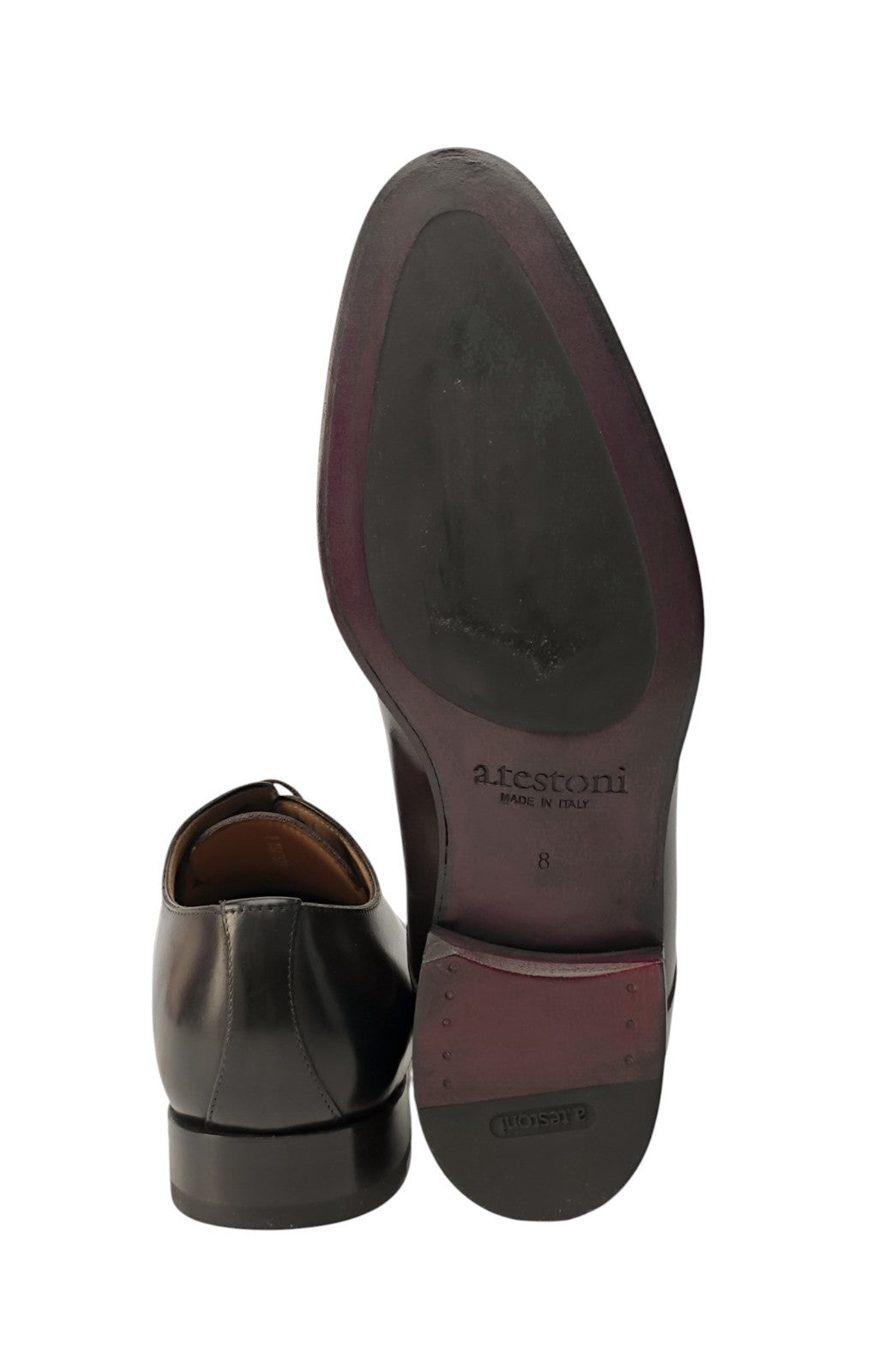 1350$ TESTONI Derby Shoes Antique Lux Calf Cigar 8 UK / 9 US / 42 IT