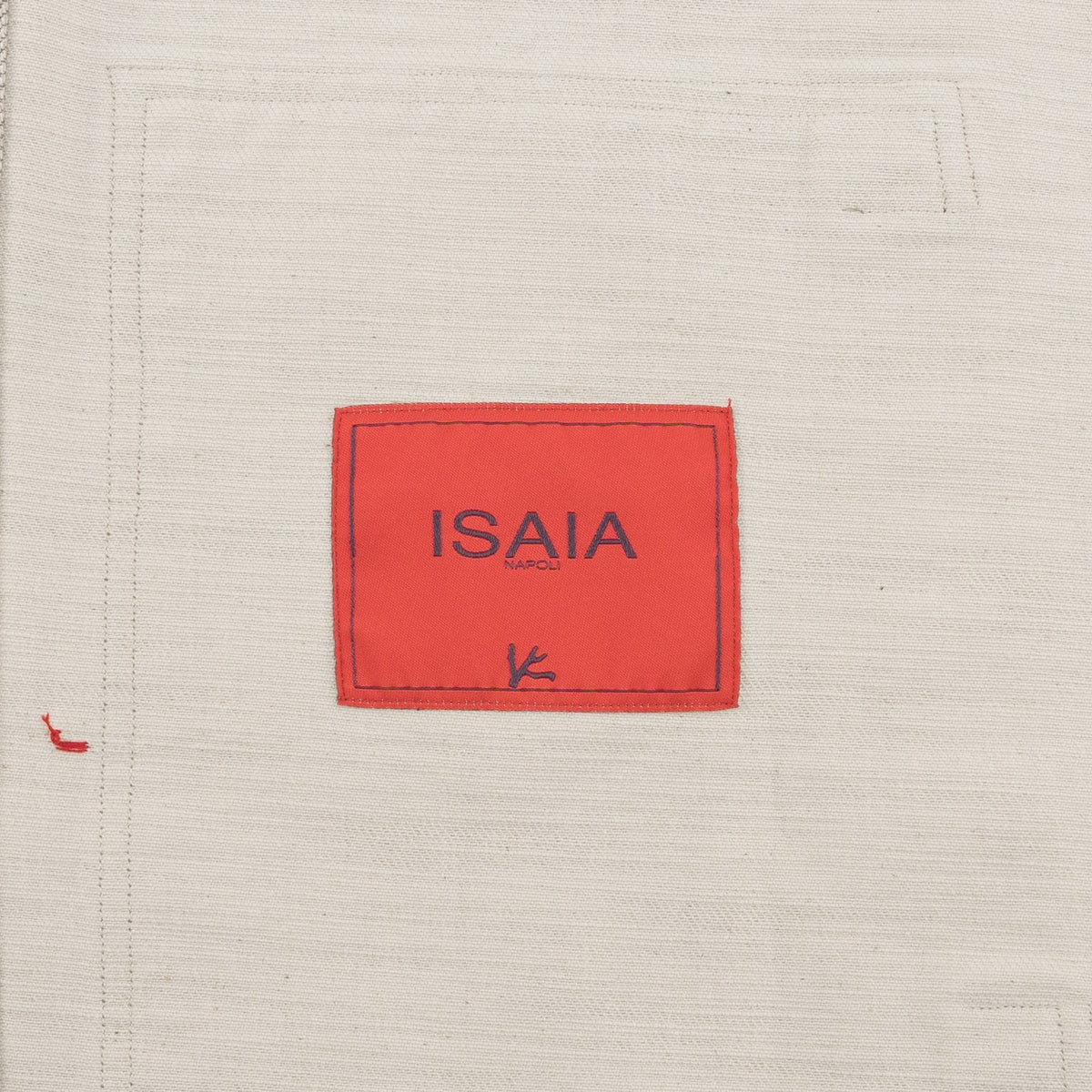 $1650 ISAIA NAPOLI Washed Sand / Beige Overshirt Jacket Denim Cotton Size S