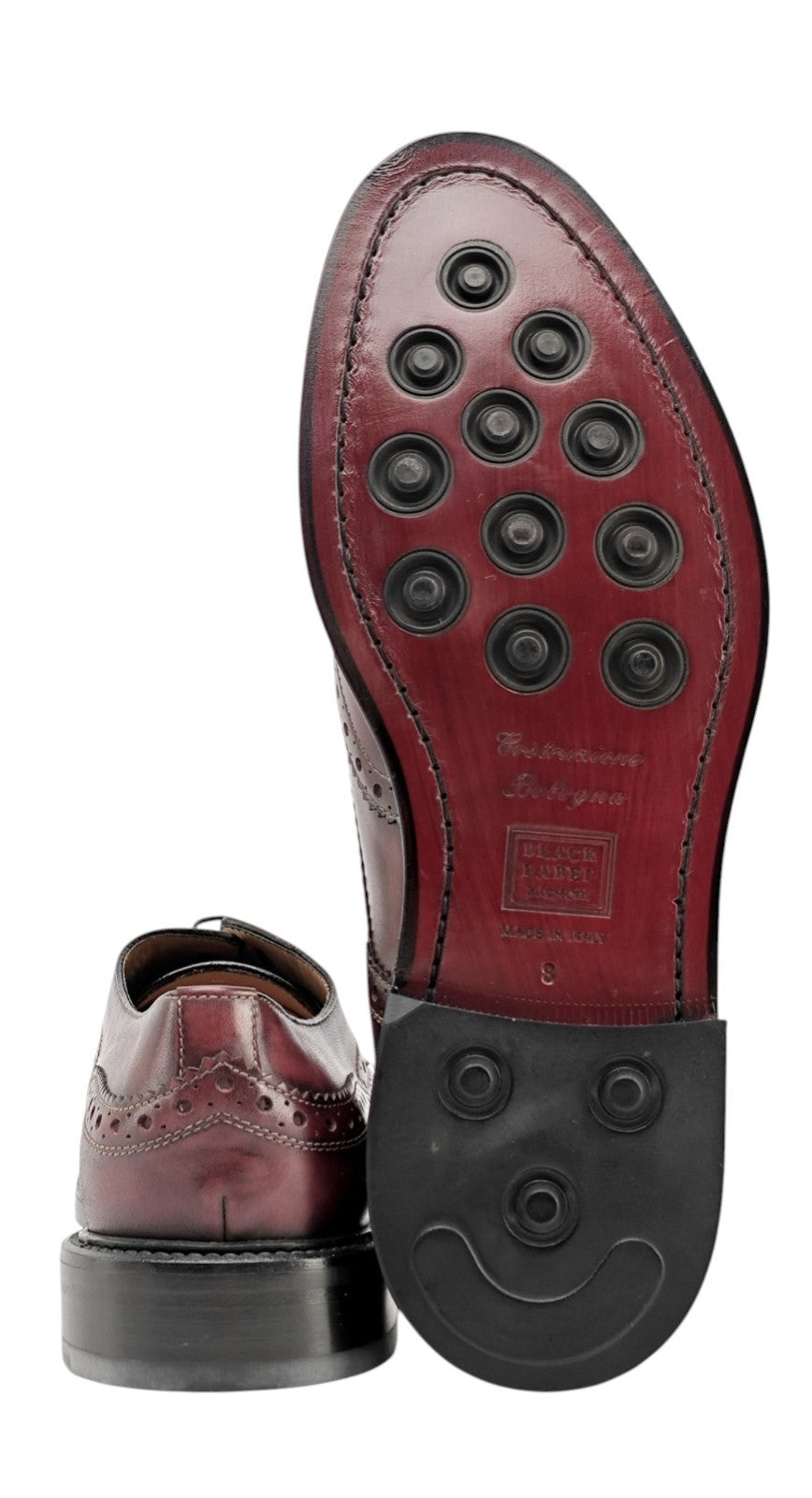 1250$ TESTONI Derby Shoes Shaded Calf Amaranth 8 UK / 9 US / 42 IT