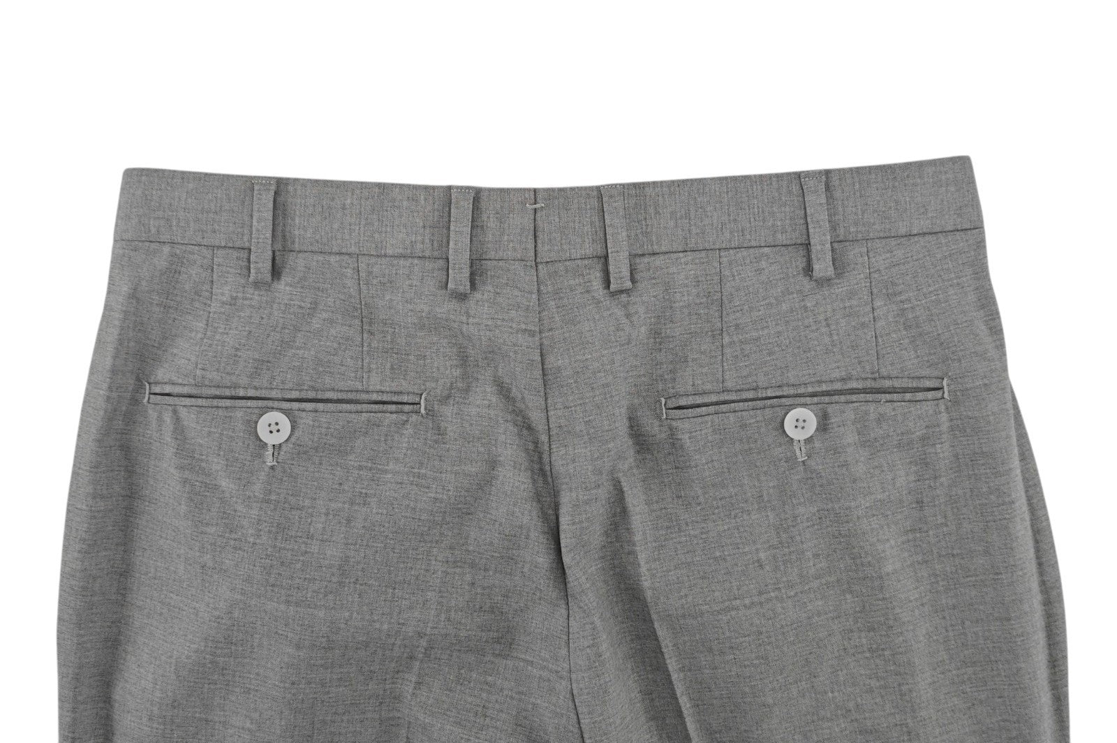 1650$ ISAIA "Sanità" Gray Tapered Dress Pant Fine Stretch Wool Comfort Project