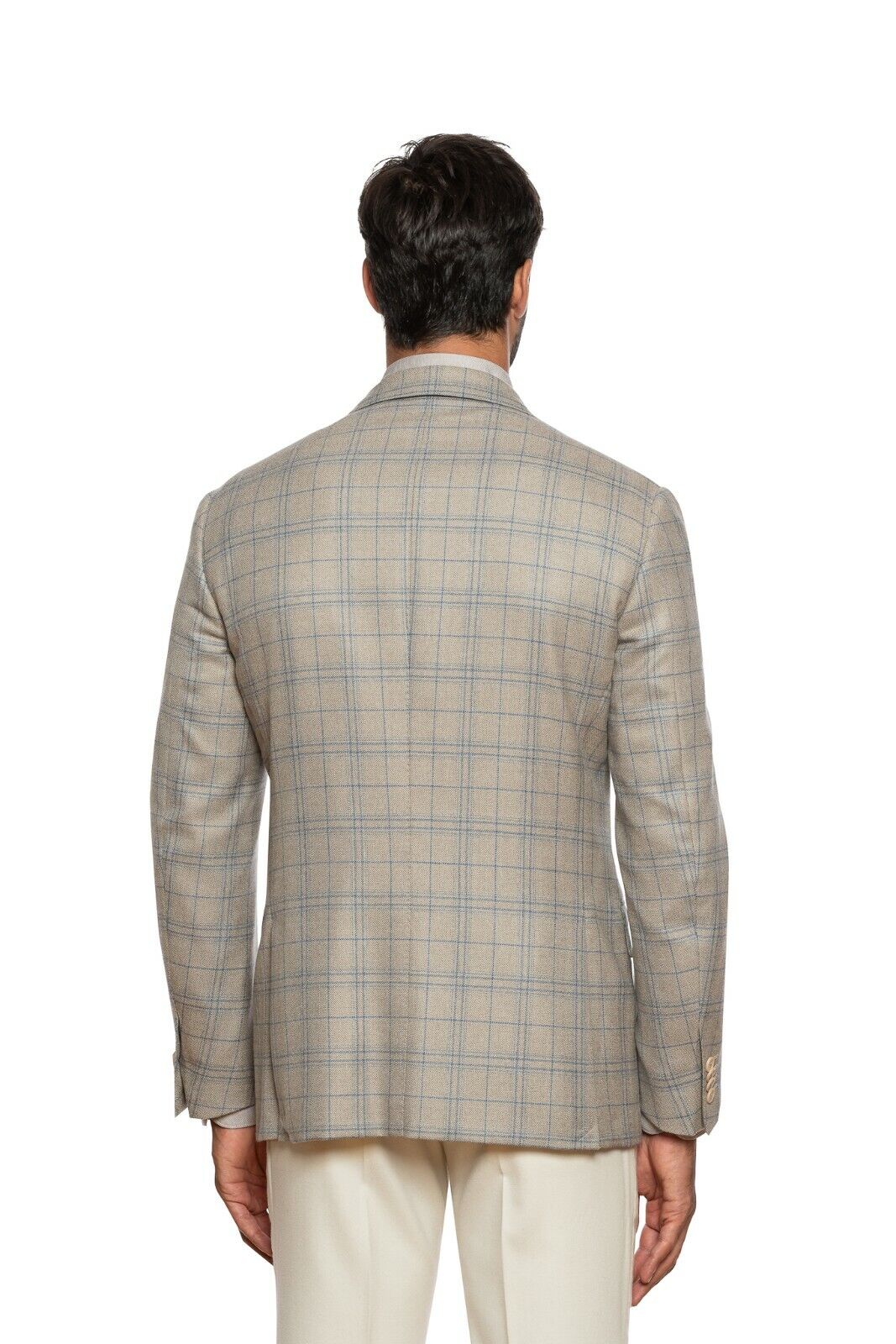 1050$ CORNELIANI Sartorial Jacket Blazer Gray Checks Virgin Wool Regular Fit