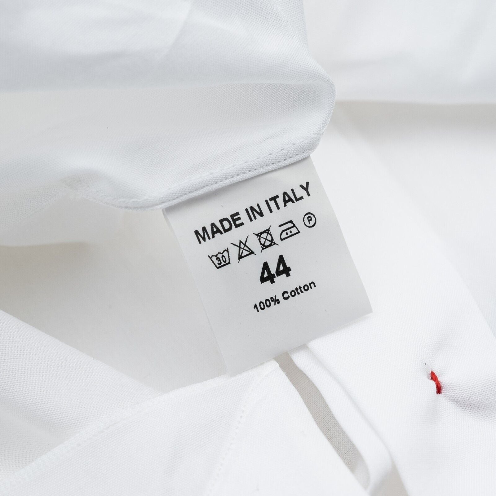 690$ ISAIA NAPOLI Solid White Hand-Sewn French Cuffs Dress Shirt Fine Cotton