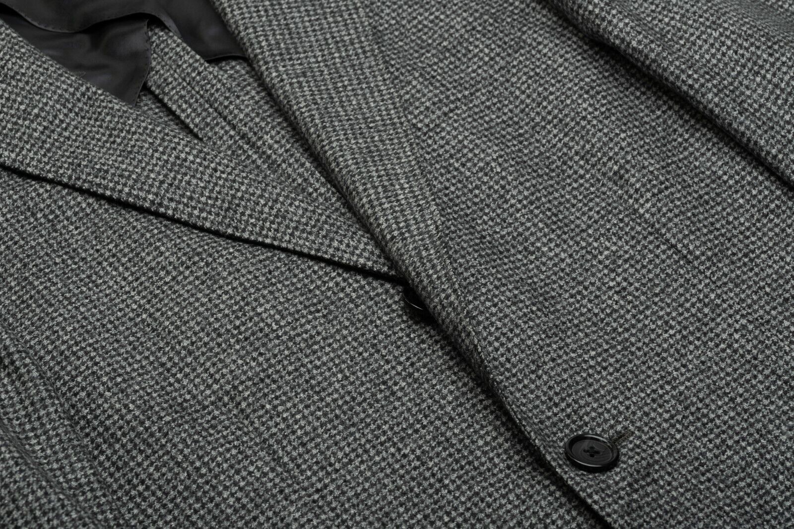 2000$ CORNELIANI Sartorial Coat Gray Houndstooth Virgin Wool 40 US / 50 EU 7R