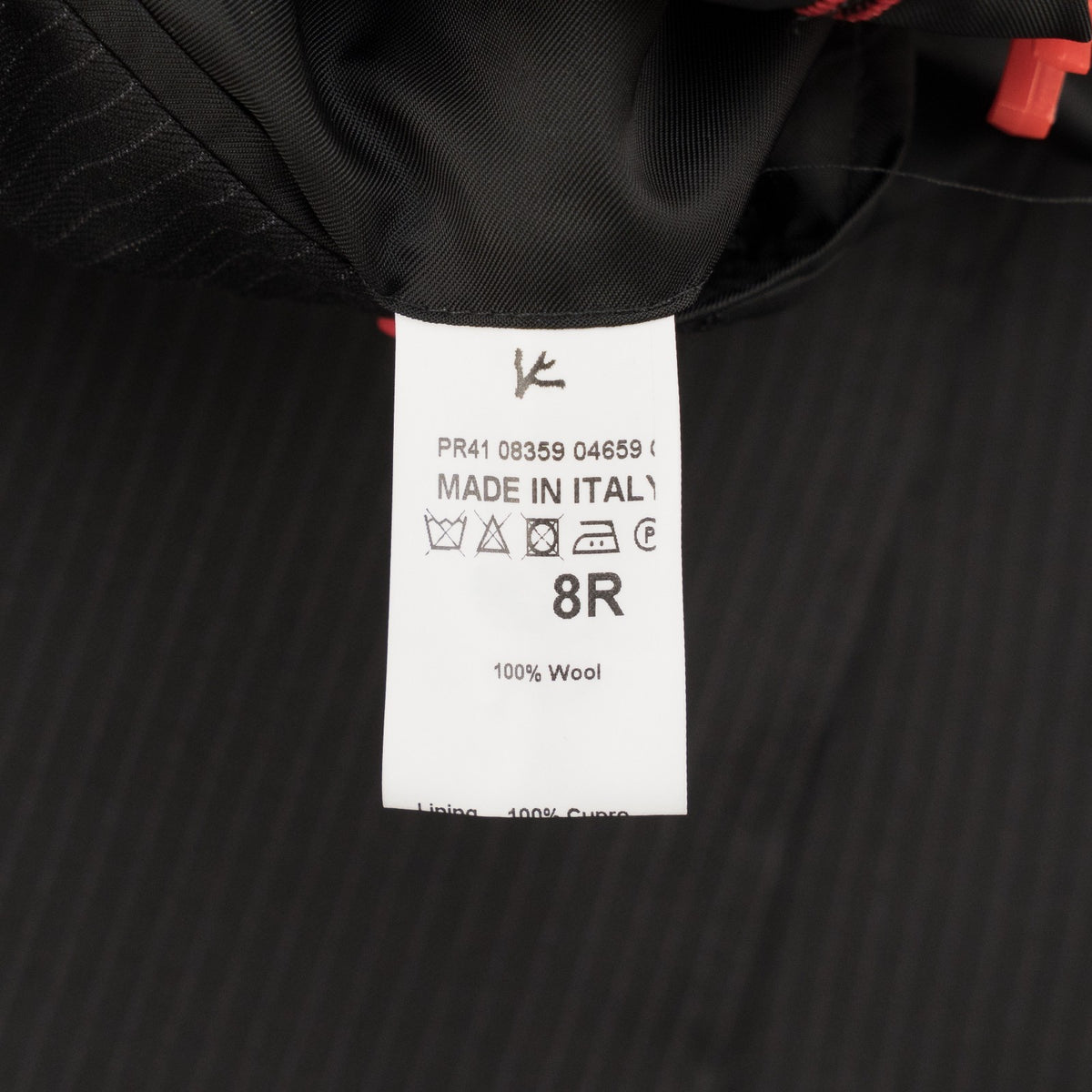 $6850 ISAIA NAPOLI "Capri" Black Suit Hand-Sewn Fine Wool Striped 8R