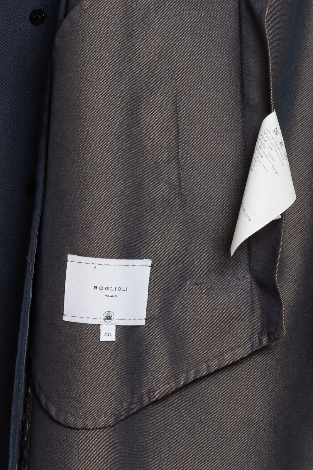$1650 BOGLIOLI MILANO Blue "DUSTER" Coat Cotton Twill 40 US / 50 EU