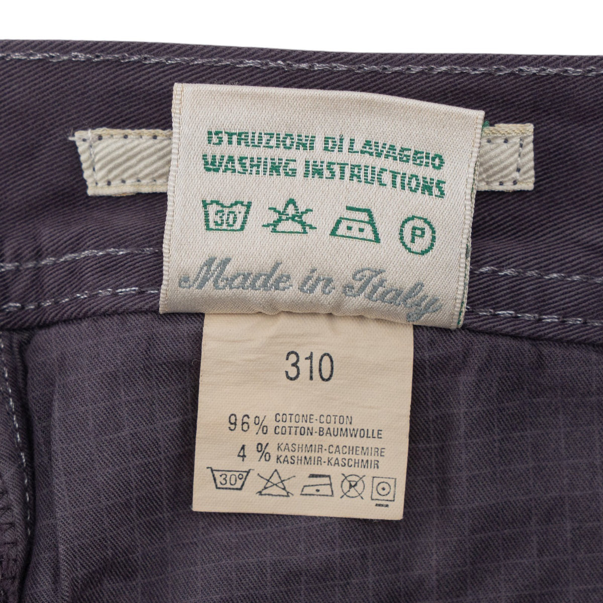 415$ LUIGI BORRELLI NAPOLI Purple Denim Jeans Pant Twill Cotton 34 US / 50 EU