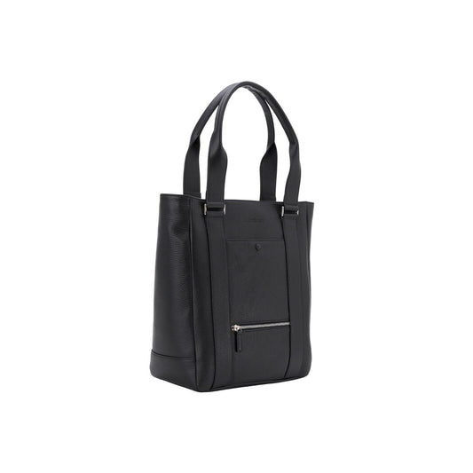 $1190 Testoni Bologna Luxury Shopping Bag / Work Bag Black Karibu Calf