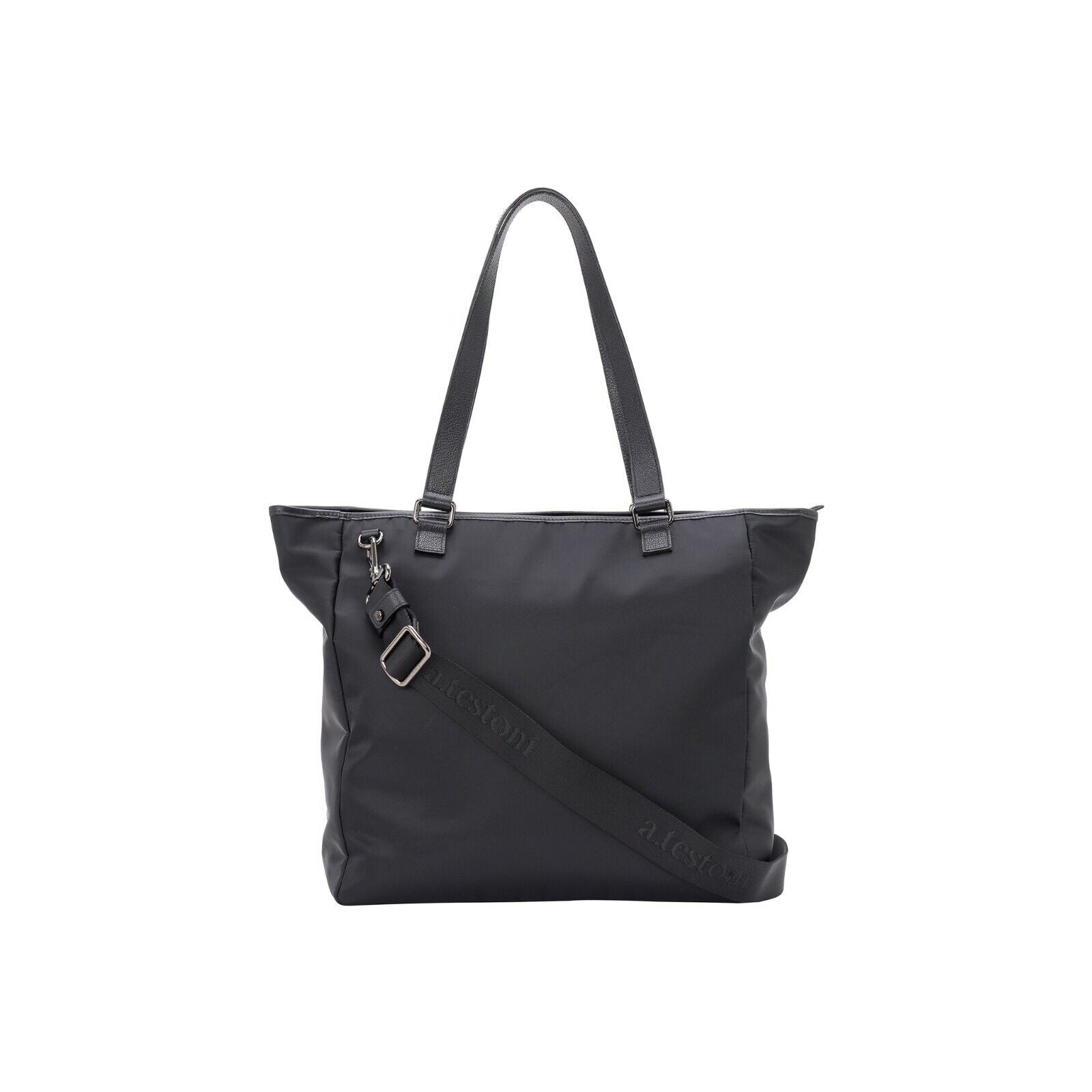 $840 Testoni Bologna Shopping Bag Work Bag Shoulder Strap Karibu Calf + Fabric