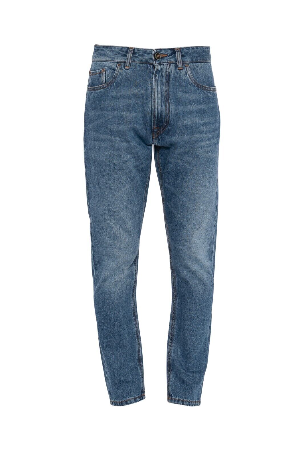 690$ ISAIA NAPOLI Blue Denim Jeans Trousers Pant Regular Cotton Made in Italy