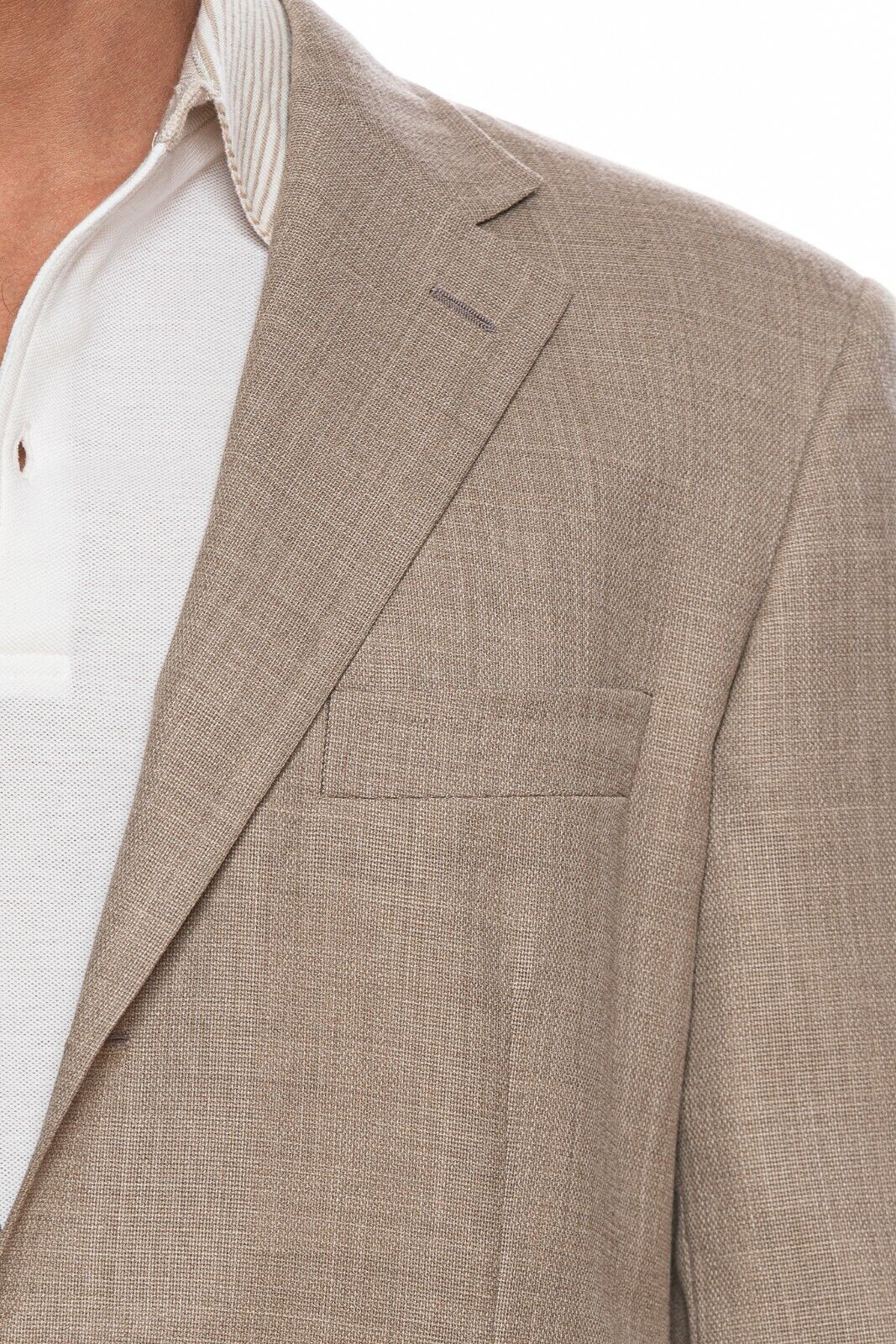 BELVEST Light Beige Wool Super 120's Jacket Blazer 46 US / 56 EU 6R