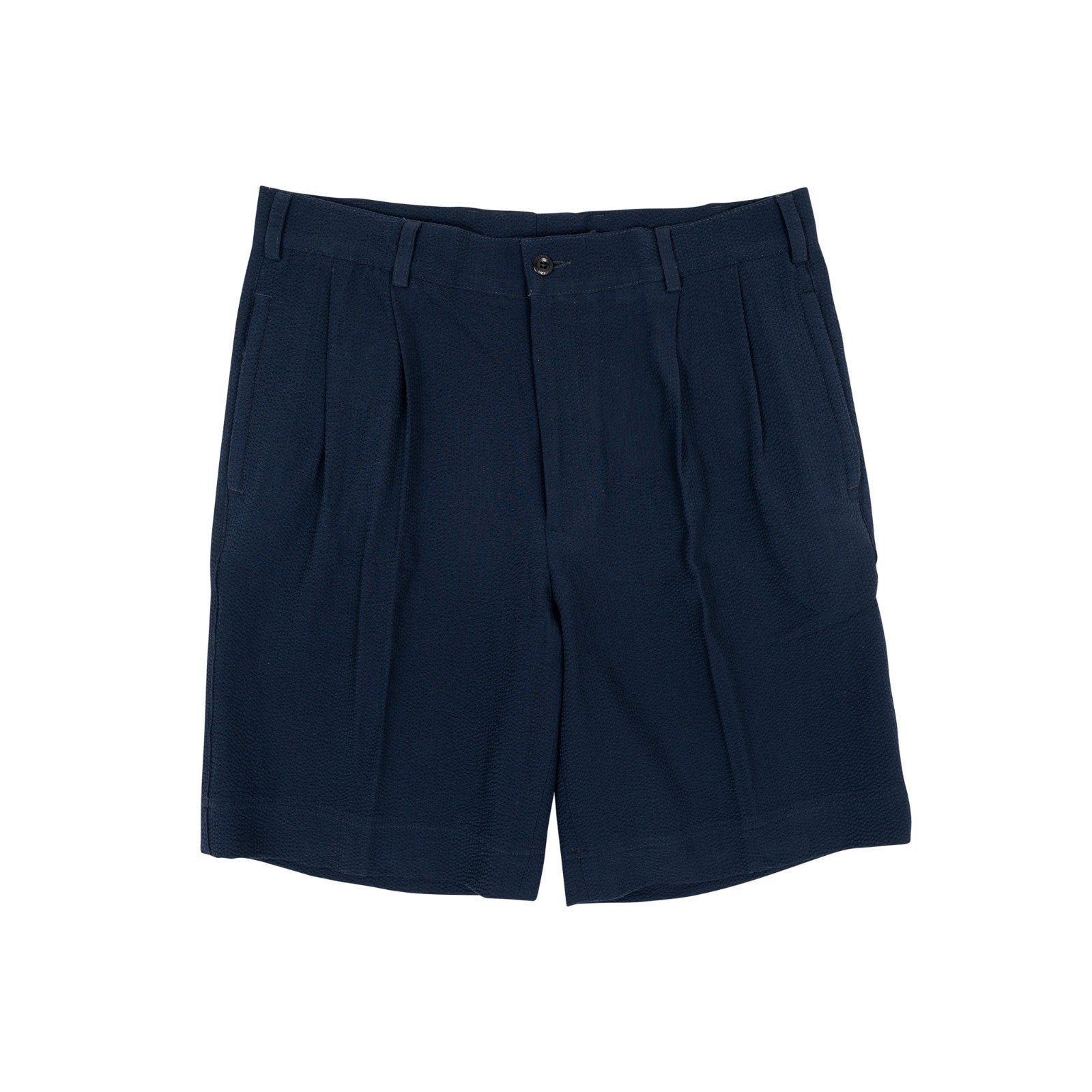 550$ RUBINACCI NAPOLI Manny Gurkha Blue Short Pant Seersucker Cotton